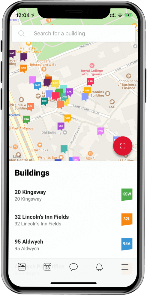 application screen of LSE